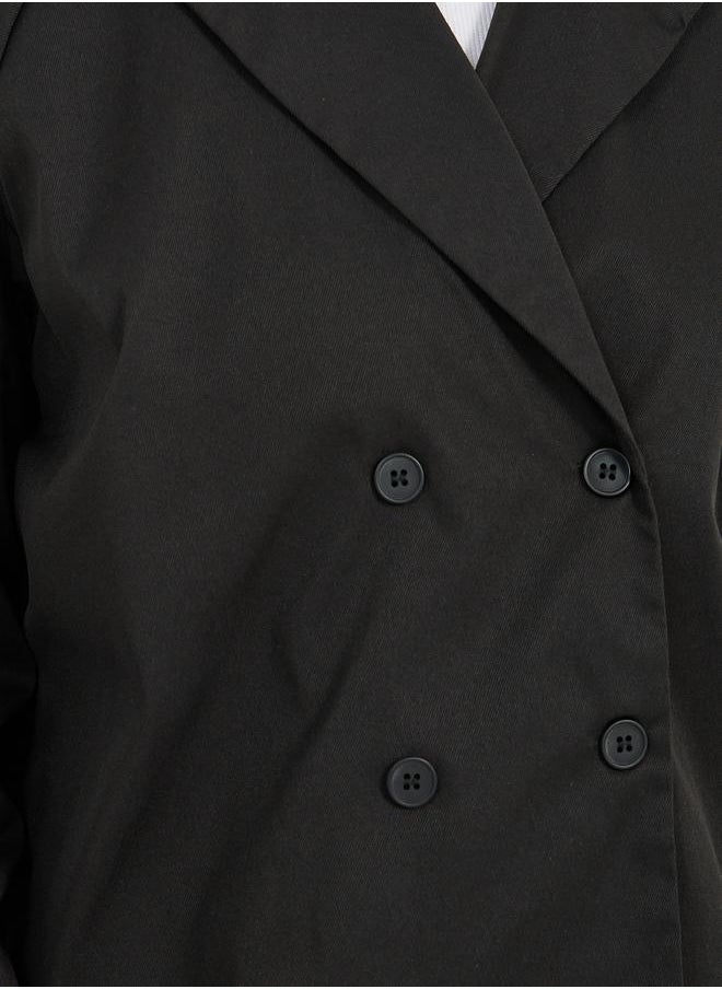 Styli Boxy Fit Double Breasted Trench Jacket  - Image 5