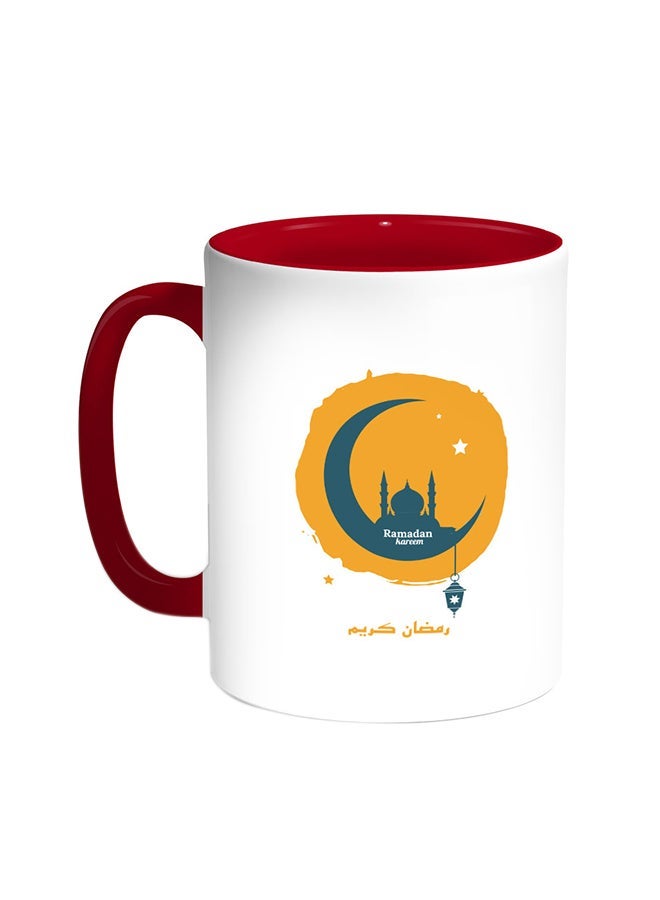 Ramadan Kareem Printed Coffee Mug Red/White 11ounce