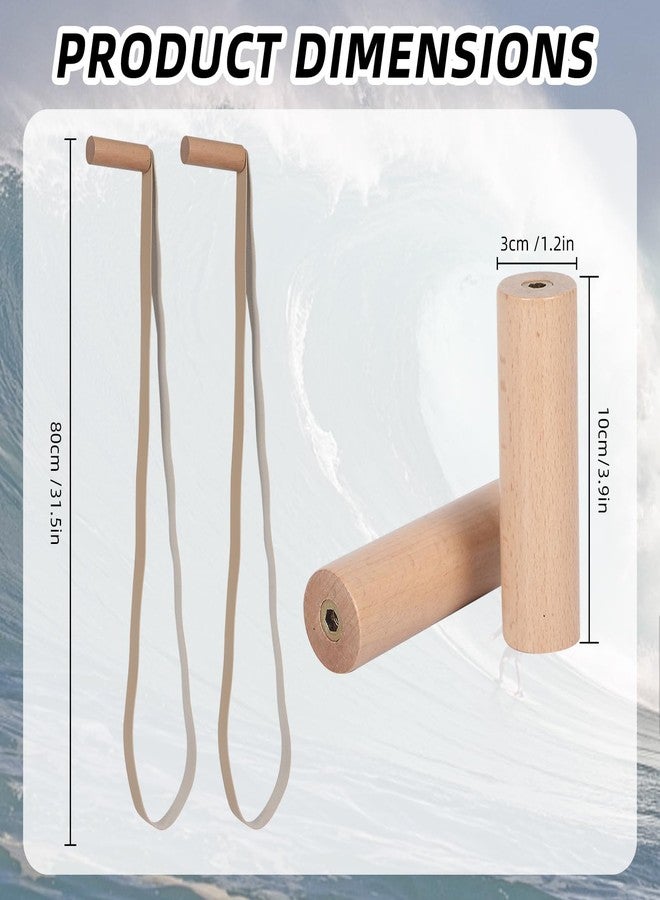 GYHPD Surfboard Wall Mount, Surf Board Wall Hangers, Surfboard Rack, Beautiful Sustainable Wood & Leather Rack, Hanging Indoor Storage for Any Surf Board, Surfing Accessories, Easy Installation - Image 2