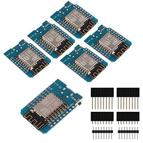 AITRIP D1 Mini WiFi Dev Board,Mini NodeMcu Lua 4M Bytes WLAN WiFi Internet Development Board Base on ESP8266 ESP-12F for Arduino, 100% Compatible with WeMos D1 Mini (Pack of 6) - Image 1