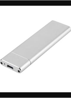 Generic حافظة محول USB 3.1 Type-C لمحرك الأقراص الصلبة SSD M2 باللون الفضي  - Image 1