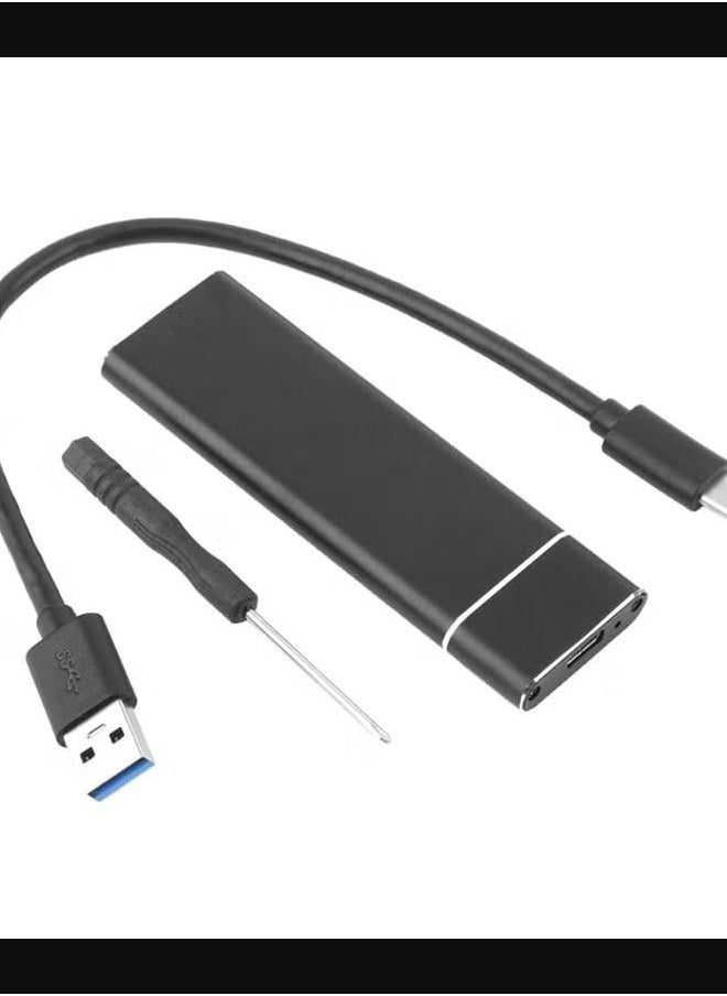 Generic - حافظة محول USB 3.1 Type-C لمحرك الأقراص الصلبة SSD M2 باللون الفضي - Image 1