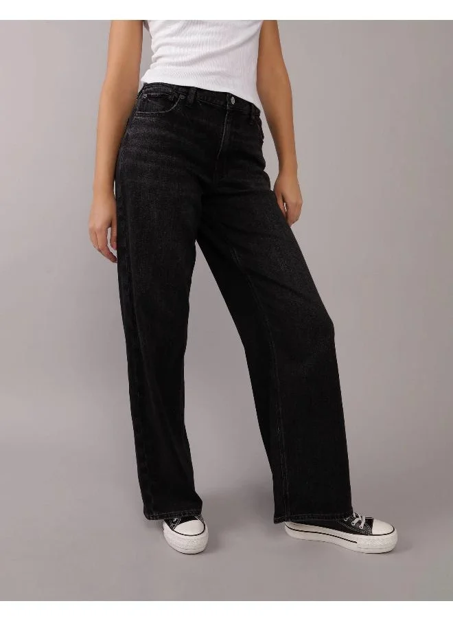 امريكان ايجل AE Strigid Super High-Waisted Baggy Wide-Leg Ankle Jean