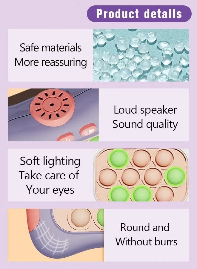 Bukela Pop Fidget Games for Kids, Decompression Breakthrough Puzzle Game Machine, Push Bubble Pop Puzzle Game, Quick Push Game Console, Push Button Toy for Kids Girl Boy Birthday Gift With Lanyard - Image 2