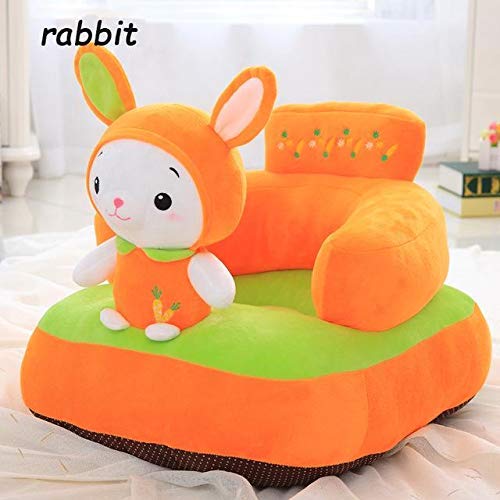 VAISHNO Vaishno Rabbit Shape Baby Soft Plush Cushion Baby Plush Sofa Seat Cushion for 0 to 3 Years Babies Kids Sofa Chair for Room Decoration Gift Purpose Orange Standard Size 