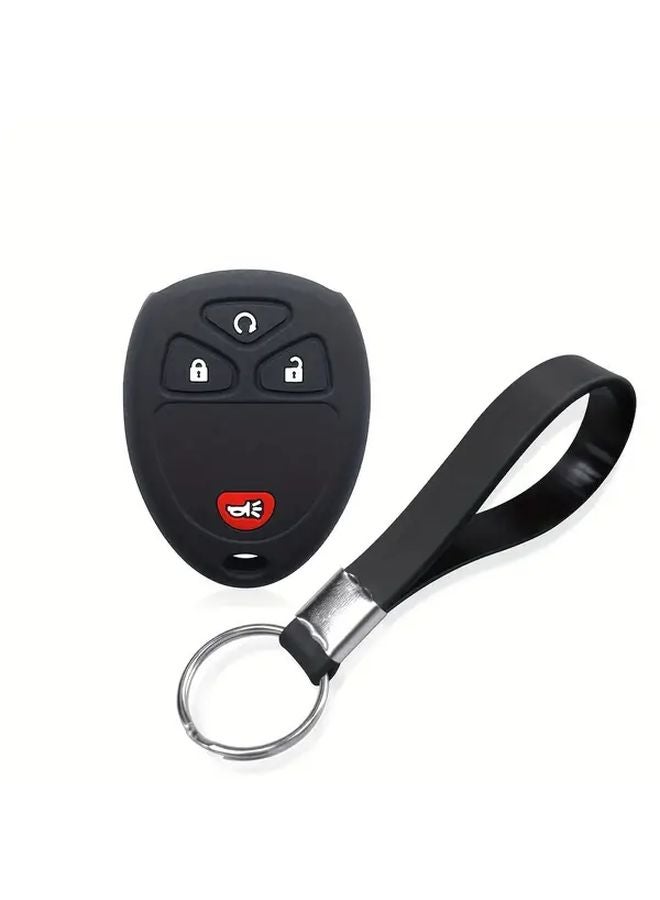Black Silicone Key Fob Cover Case for Chevrolet Tahoe Suburban Escalade GMC Yukon 6 Buttons - Image 3