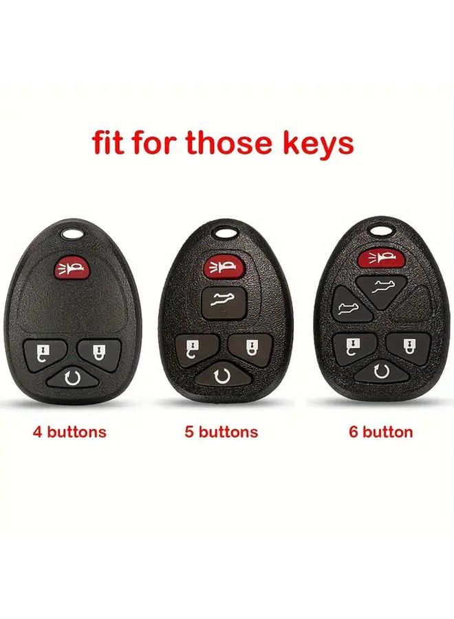 Black Silicone Key Fob Cover Case for Chevrolet Tahoe Suburban Escalade GMC Yukon 6 Buttons - Image 4