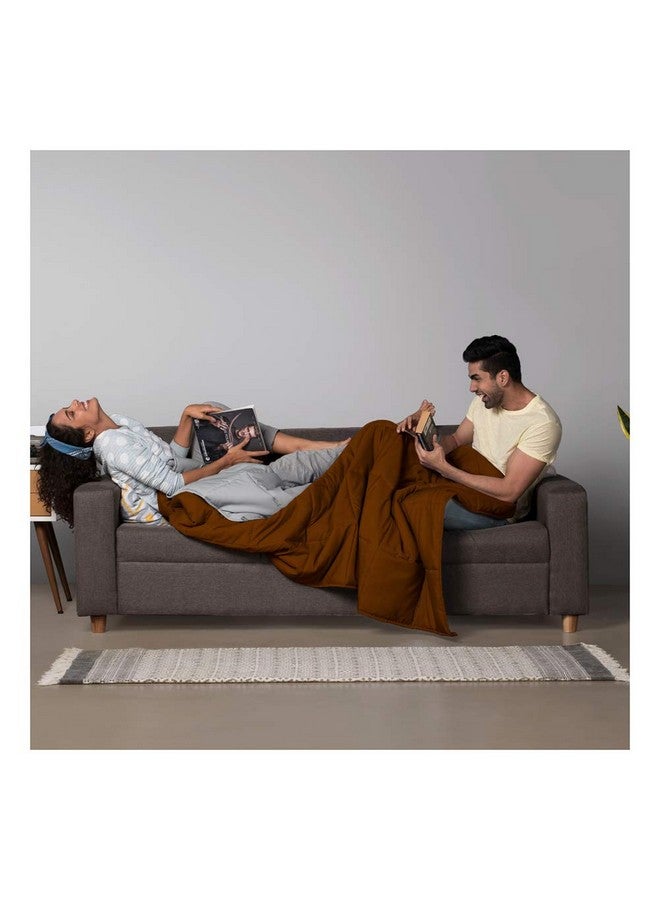 Sleepyhead Sleepyhead 220 GSM Microfiber Reversible Comforter (Coffee Brown & Ash Grey, 90"X60"; Single Size)..| TC - 50 - Image 2
