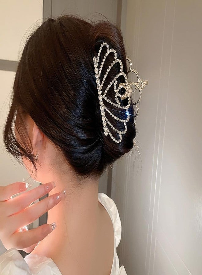 ويوپار مشابك شعر مرصعة بأحجار الراين اللامعة من Wiwpar، مشبك شعر معدني على شكل تاج، مشبك شعر مجوف غير قابل للانزلاق، مشبك شعر قوي التثبيت، مشبك شعر على شكل تاج، مشبك شعر على شكل تاج للشعر الكثيف للنساء والفتيات - Image 1