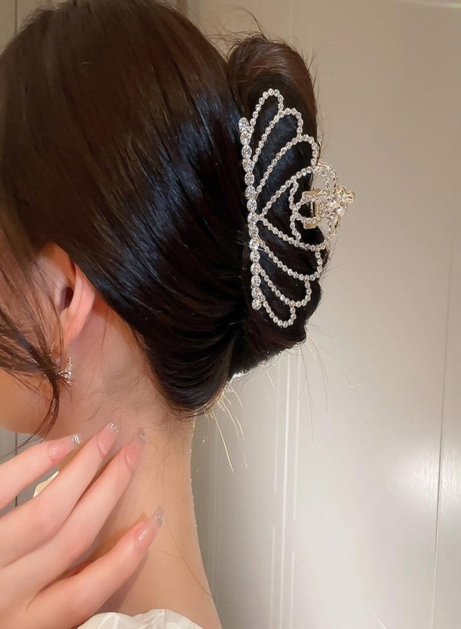 ويوپار مشابك شعر مرصعة بأحجار الراين اللامعة من Wiwpar، مشبك شعر معدني على شكل تاج، مشبك شعر مجوف غير قابل للانزلاق، مشبك شعر قوي التثبيت، مشبك شعر على شكل تاج، مشبك شعر على شكل تاج للشعر الكثيف للنساء والفتيات - Image 2