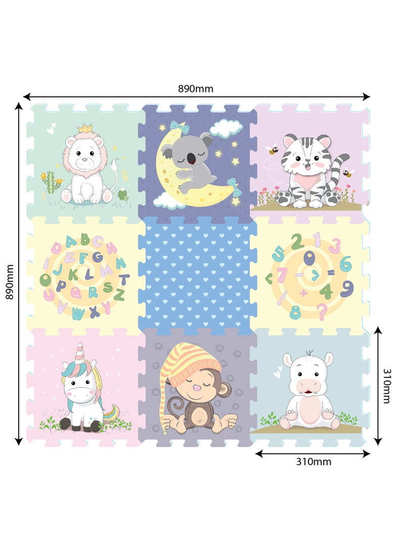 Sunta Sunta - Sweetie Animals Puzzle Mat 9pcs  - Image 1