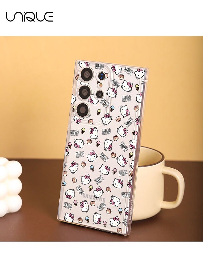 يونيك متوافق مع غطاء هاتف Samsung Galaxy S24 Ultra ، وغطاء هاتف KT Cat ، وحافظة هاتف كرتون دودل ، وحافظة هاتف TPU فائقة النحافة مقاومة للصدمات - Image 5