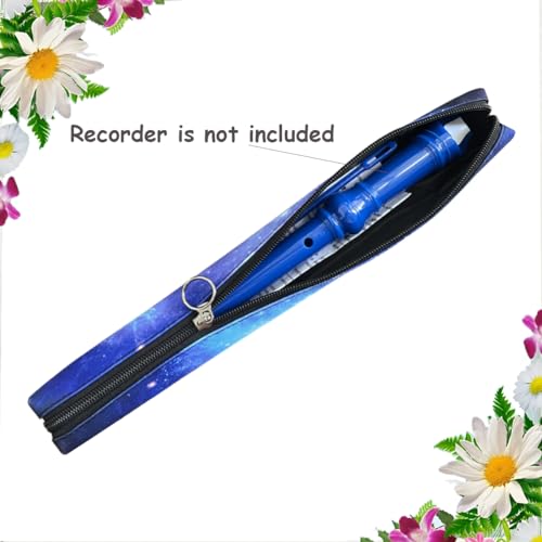 Auteey Flute Storage Case Bag Recorder Gift Bag, Portable Oxford Fabric Vertical Flute Bag for Recorders (Blue) (Recorder bag) - Image 2