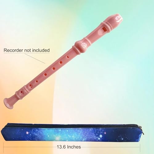Auteey Flute Storage Case Bag Recorder Gift Bag, Portable Oxford Fabric Vertical Flute Bag for Recorders (Blue) (Recorder bag) - Image 4