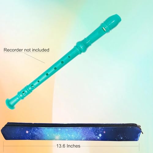 Auteey Flute Storage Case Bag Recorder Gift Bag, Portable Oxford Fabric Vertical Flute Bag for Recorders (Blue) (Recorder bag) - Image 3