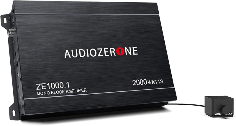 AUDIOZERONE ZE1000.1 2000W Monoblock Class D MOSFET Car Audio Amplifier - Image 1