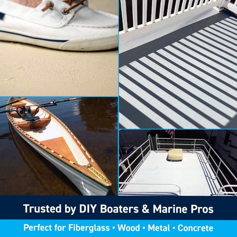TotalBoat TotalTread Non-Skid Deck Paint, Marine-Grade Anti-Slip Traction Coating for Boats, Wood, Fiberglass, Aluminum, and Metals (White, Gallon) - Image 3