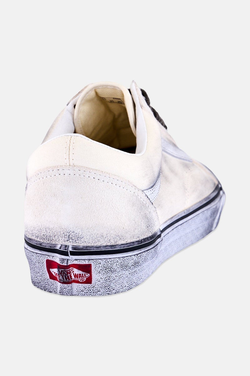 VANS Men Old Skool Lace Up Skateboarding Shoes, Off White - Image 4