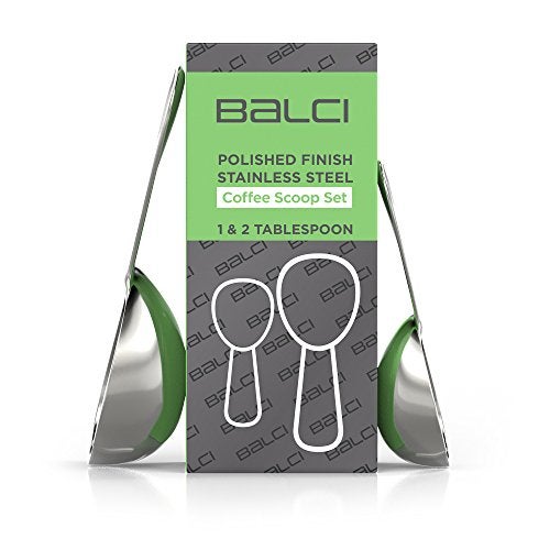 BALCI - Stainless Steel Coffee Scoop Set (1&2 Tablespoon, 15ml and 30ml) Exact Measuring Spoons for Coffee, Tea, Sugar, Flour and More! - Image 2