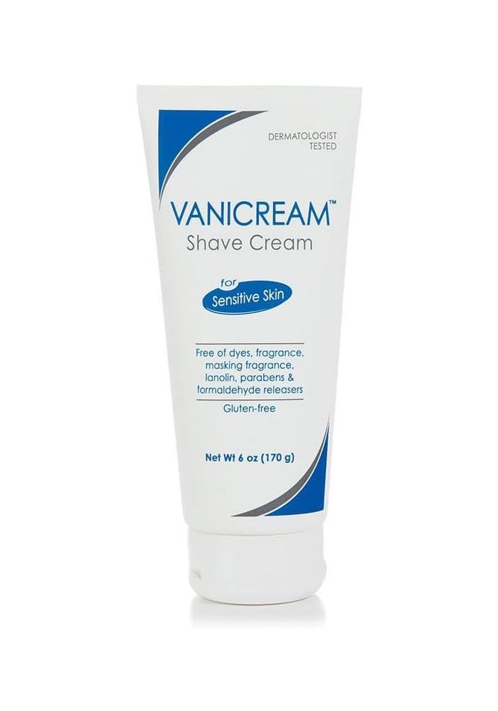 Vanicream Shave Cream for Sensitive Skin - Fragrance and Gluten Free - 6 Ounce - Image 1