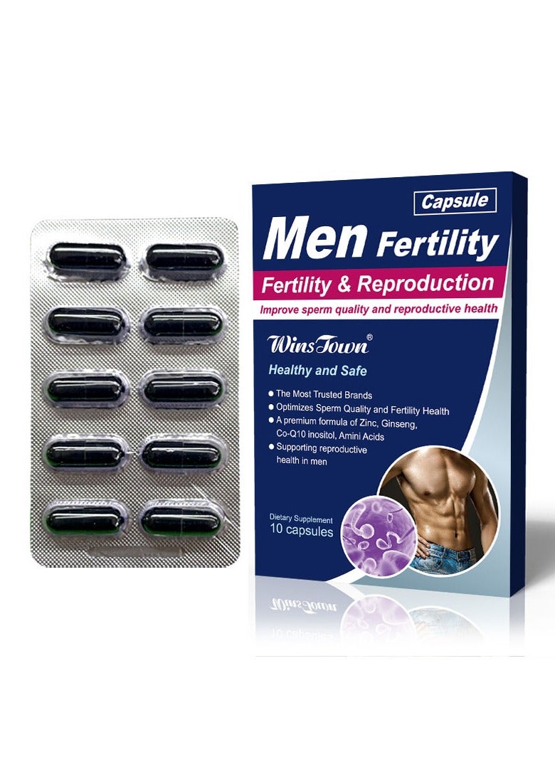 وينز تاون كبسولات الحمل للرجال - ويلمان مكمل ويلمان لخصوبة الرجال، 600 ملغ * 10 كبسولات - Image 2