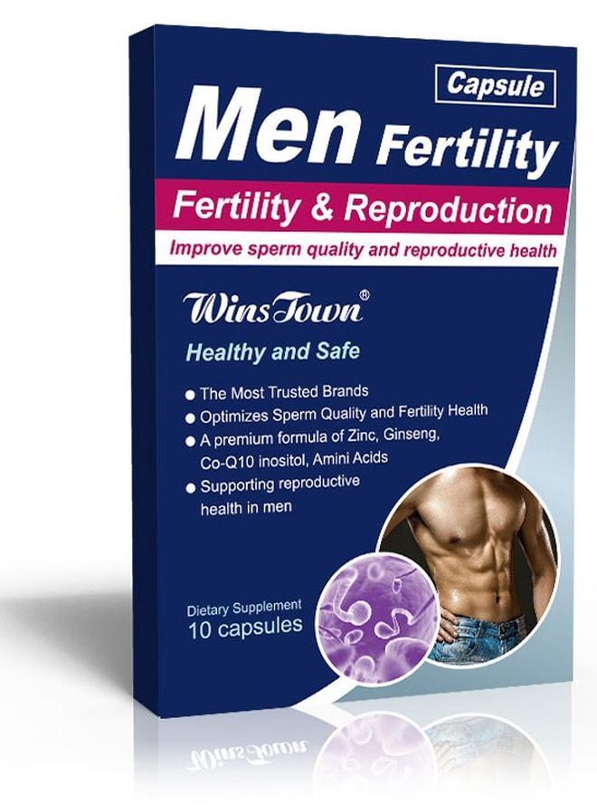 Wins Town Men's Conception Capsules - Wellman Male Fertility Supplement, 600mg * 10 capsules - Image 1