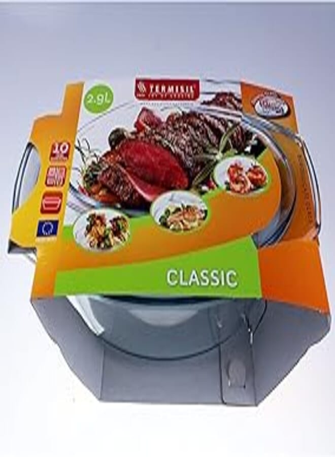 Termisil Glass casserole dish with lid, 2.9ltr