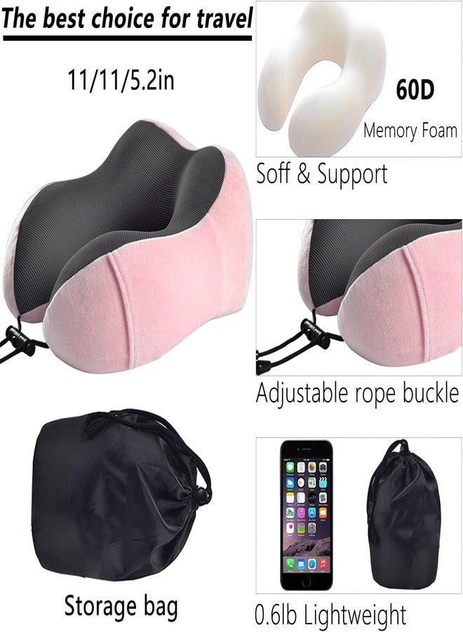 TUPERMAR Memory Foam Neck Pillow for Sleeping Neck Pillow for Flight Travel Car Sleeping Adjustable Headrest Neck Rest Travel Pillow for Sleeping Head Support Neck Pain Relief Neck Pillow - Image 3