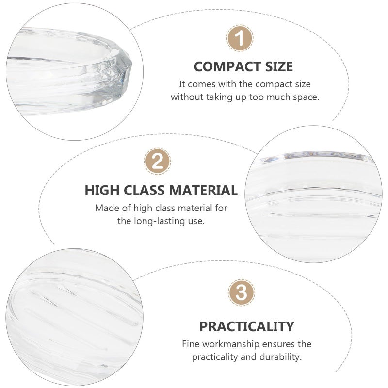 2pcs Glass Soap Dish Set Oval Shape Bathroom Soap Holder For Residental Use - Image 5