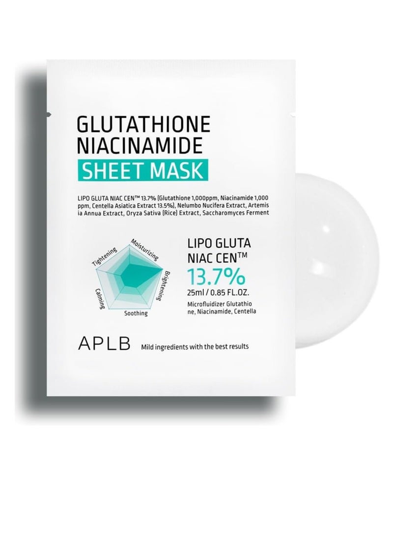 APLB Glutathione Niacinamide Sheet Mask Set 10 pcs - Image 1