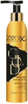 ZENIX PROFESSIONAL PEEL OFF GOLD FACE MASK PURIFIES SKIN REFINES TEXTURE MINIMIZES CLEANS PORE 130 ML