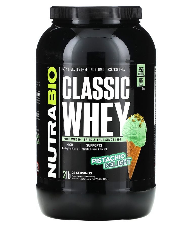 NutraBio Classic Whey Protein Pistachio Delight 2 lb (907 g)