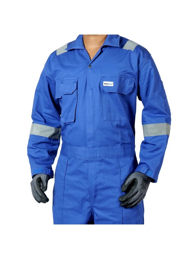 Vaultex Vaultex VRB 260GSM Cotton Coverall , Royal Blue, 3XL  - Image 2