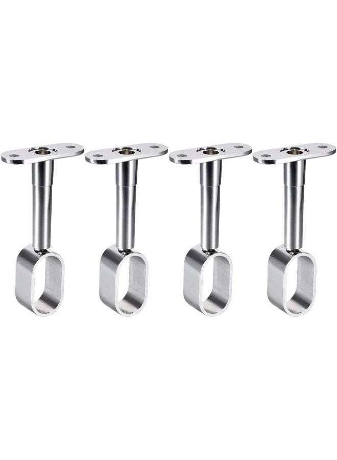ROBUSTLINE Adjustable Ovel Shape Towel Bracket Shower Curtain Rods Wardrobe Pipe Lever Wall Mounted Support Bracket 10Pcs - Image 2