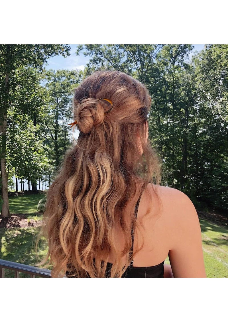 Loquat 4 Pcs U Shaped Hair Pins French Pins Hair Bun Clip, Hair Sticks for Buns Long Hair - Image 4