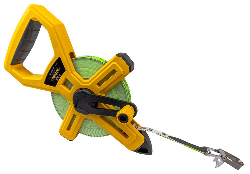 Komelon 6611 Open Reel Fiberglass Tape Measure, 100-Feet - Image 1