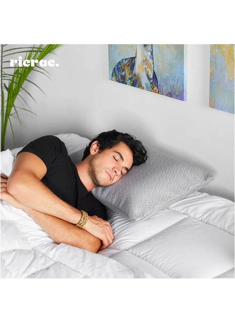 CloudForm Soft Arched Latex Pillow – Ergonomic Design for Neck & Spine Harmony (60x40x15 cm).