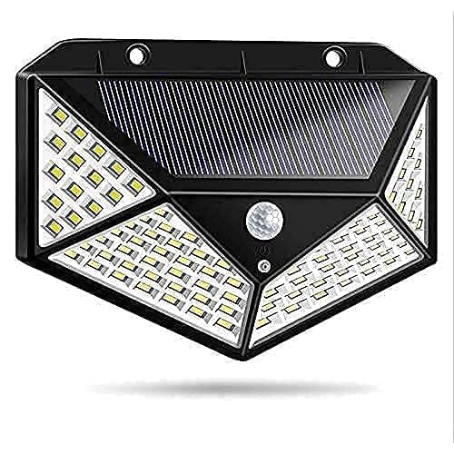XIBO Solar Lights for Garden 100 LED Motion Sensor Security Lamp for Home and Garden Outdoors Pathways Solar Powered Waterproof Pack of 1 - Image 1