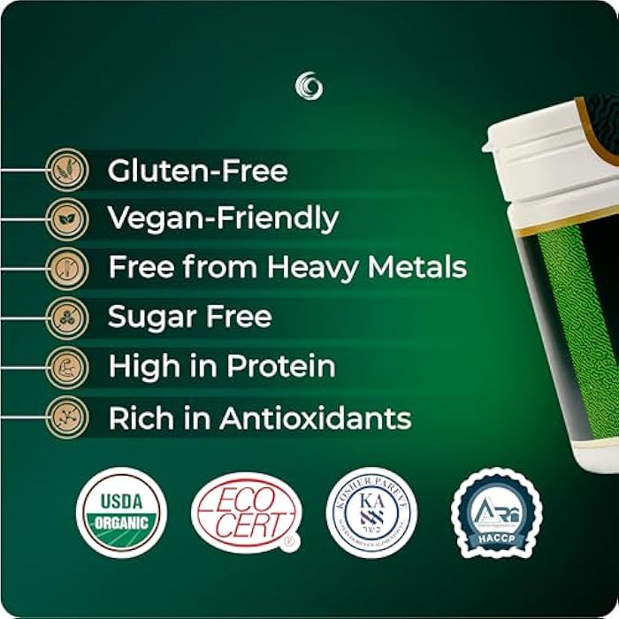 SpirulinaMater USDA Organic Spirulina Tablets, Atacama Desert Grown Superfood, Nutrient-Dense Algae Supplement for Daily Wellness, 720 Tablets - Image 4
