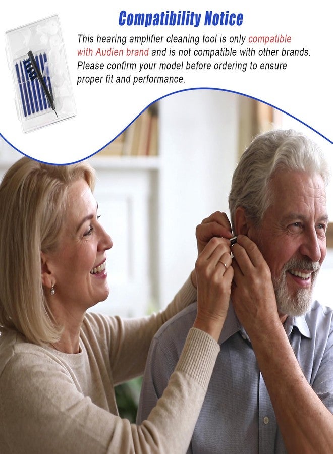 Sinbana Hearing Amplifier Accessories Kit, Includes 6 Sizes Silicone Ear Domes Wax Guards Filters Cleaning Brush with Screwdriver Cleaner Tools Supplies Compatible with Audien EV3 - Image 3