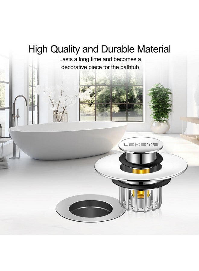 LEKEYE Tub Stopper | Shower Drain Hair Catcher | Pop-up Drain Stopper with Strainer | Bathroom Bathtub Plug | Drain Protector for 1-1/2 to 1-3/4" Bath Drain Hole - Image 5