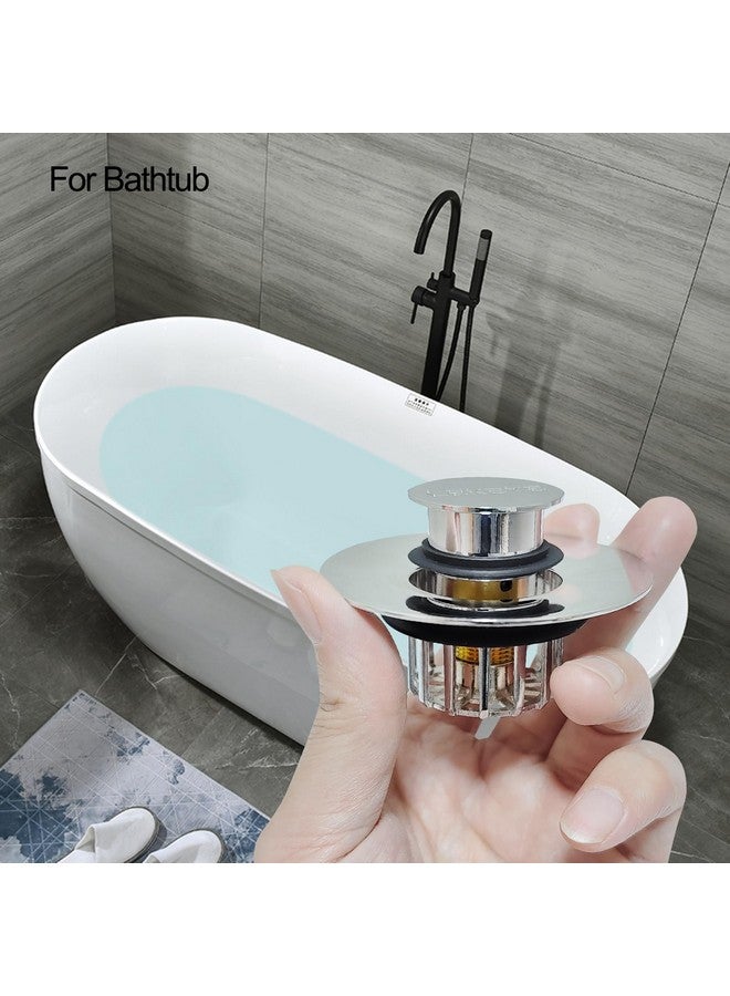 LEKEYE Tub Stopper | Shower Drain Hair Catcher | Pop-up Drain Stopper with Strainer | Bathroom Bathtub Plug | Drain Protector for 1-1/2 to 1-3/4" Bath Drain Hole - Image 4