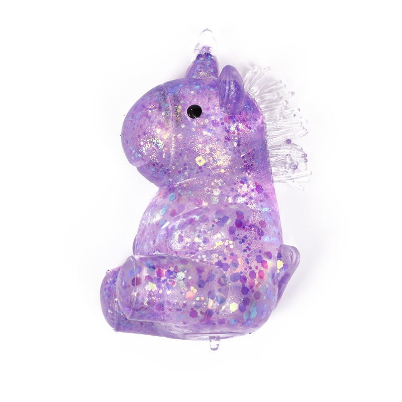 Novelty Maltose Unicorn Squishy Toy Aurora Glitter Stress Relief - Image 4