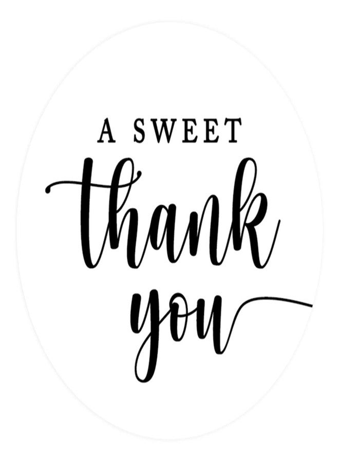 Andaz Press 80-Piece 2" Round A Sweet Thank You Wedding Favor Stickers for Wedding Gift Box Candy Bag Treat Bag Desserts Snack Box Thank You Gift Welcome Gift Bag Modern Baby Shower Favor Labels - Image 1