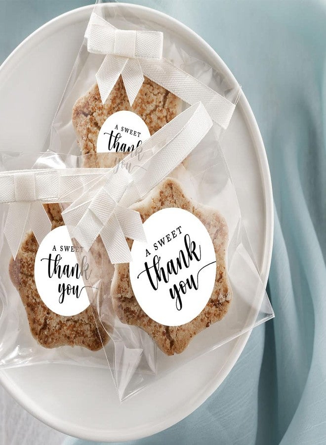 Andaz Press 80-Piece 2" Round A Sweet Thank You Wedding Favor Stickers for Wedding Gift Box Candy Bag Treat Bag Desserts Snack Box Thank You Gift Welcome Gift Bag Modern Baby Shower Favor Labels - Image 4