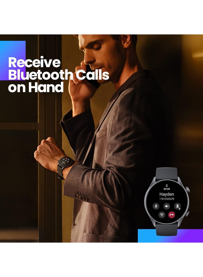 Amazfit GTR 3 Pro Smartwatch 1.45 inch Ultra HD AMOLED 24-hour health monitoring Over 150 built-in fitness sports modes AI GPS support Long battery life 12 days Water resistance 5 ATM (Brown) - Image 4