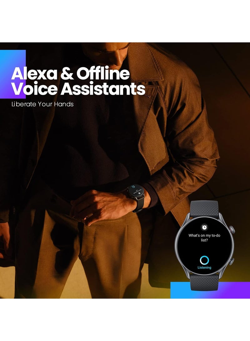 Amazfit GTR 3 Pro Smartwatch 1.45 inch Ultra HD AMOLED 24-hour health monitoring Over 150 built-in fitness sports modes AI GPS support Long battery life 12 days Water resistance 5 ATM (Brown) - Image 5