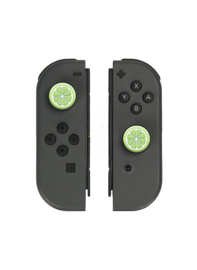 Generic Nintendo Switch Lite Remote Sensing Cap Cherry Blossom Fox Mushroom Head Joystick Leaf Digital Computer/game Console Protective-Product Color:Yellow White Civet  - Image 4