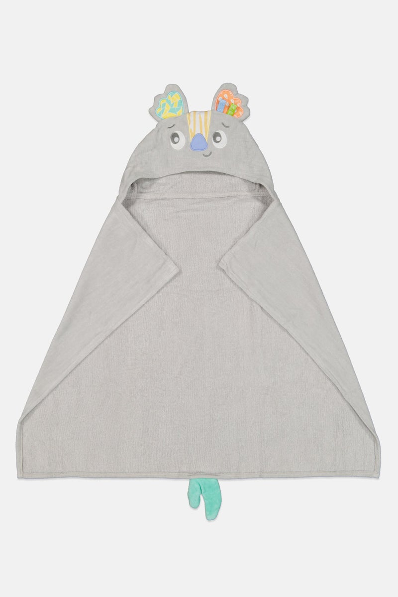 playgro Toddlers Boy Embroidered Hoodie Blanket, Grey - Image 1