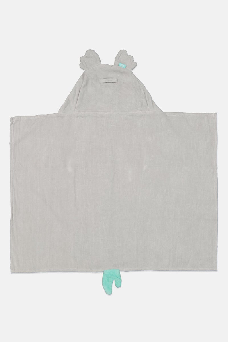 playgro Toddlers Boy Embroidered Hoodie Blanket, Grey - Image 2